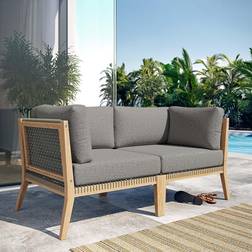 modway Clearwater Loveseat|Gray Outdoor Sofa